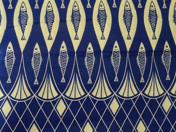 2 Contemporary capulana with designs linked to coastal themes, purchased for the project in Maputo, July 2019