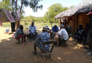 The MUCH Survey team interviewing elders at Kisiwani (Field Data August, 2019)