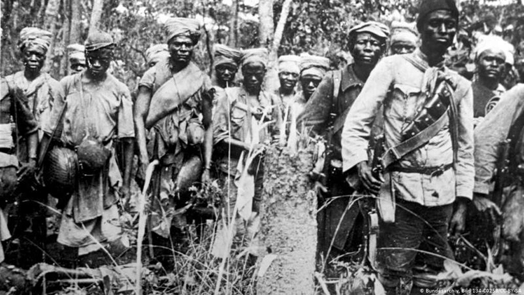 Black and white image of soldiers in Tanzania